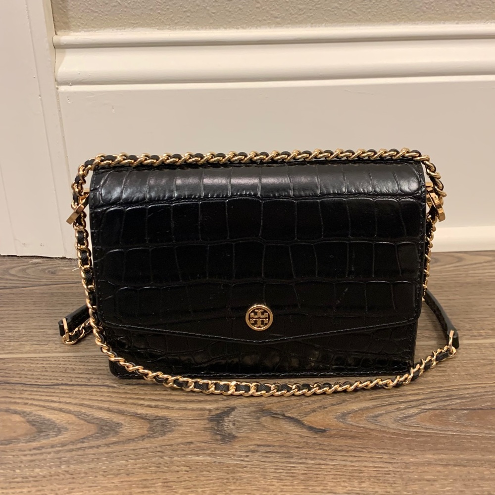 Tory Burch Mini Croc Robinson Crossbody